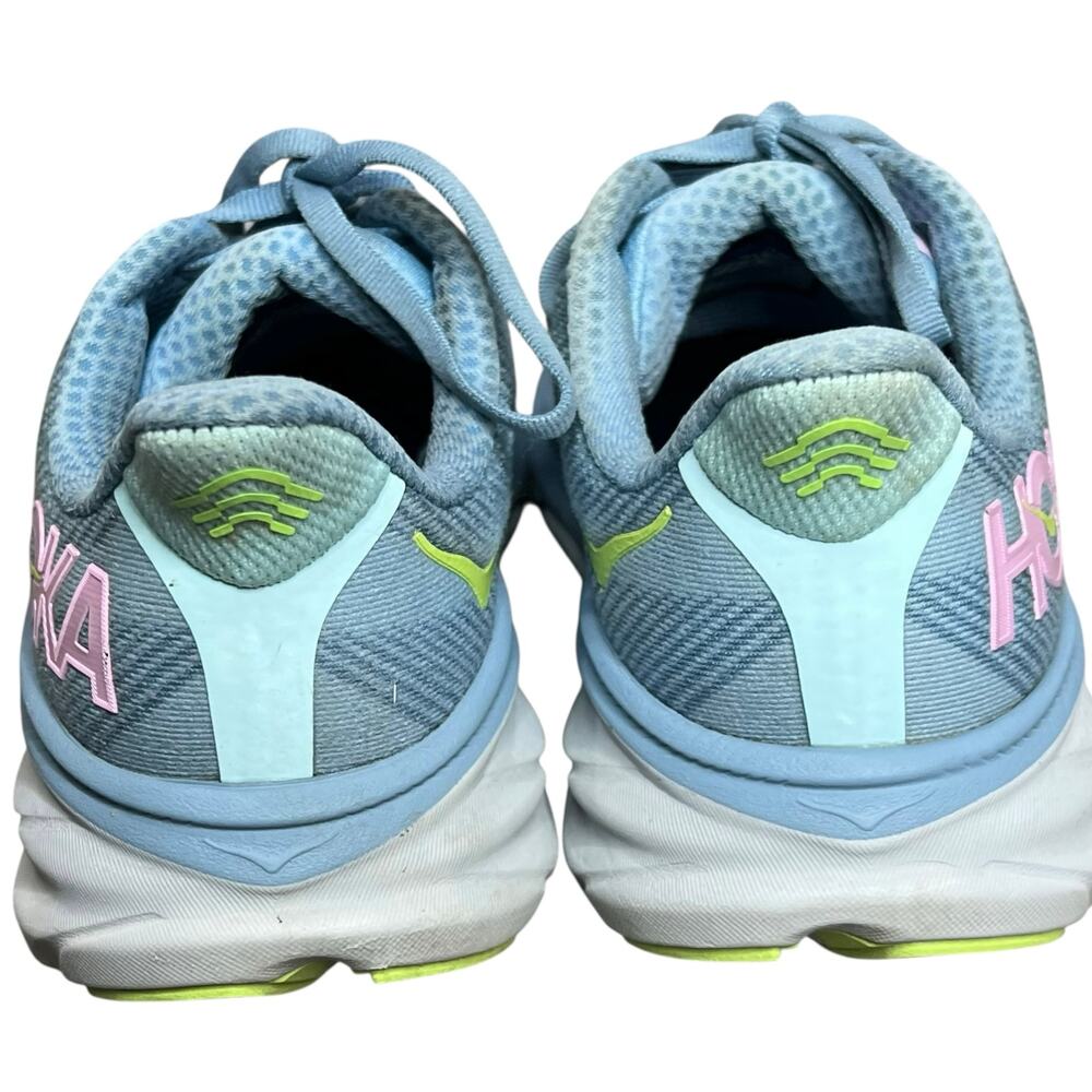 Hoka One One Clifton 9 Running Shoes Womens 8.5 Blue Walking Cushioned Athletic - Picture 10 of 15